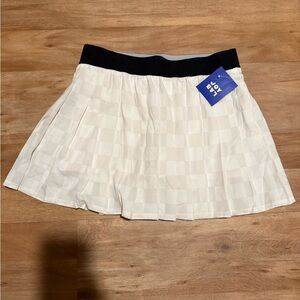 Joy Lab Pleated Checkered Skirt